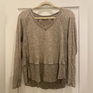Anthropologie x Eri + Ali Grey Knit Tunic Sweater